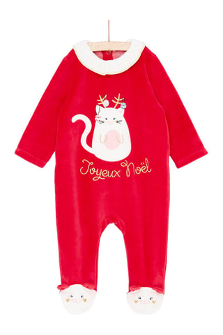 Grenouillère de Noël pour bébé fille - Rouge - Du Pareil Au Même