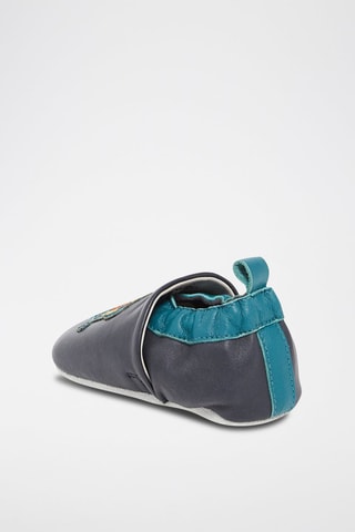 Chaussons en cuir Bleu marine