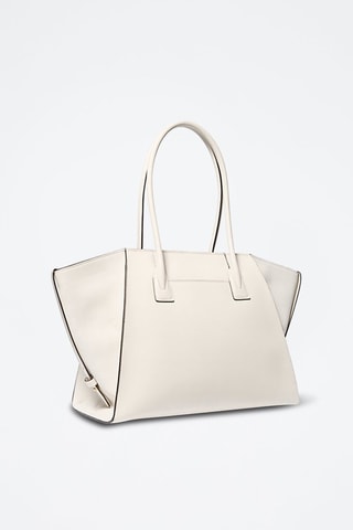 Borsa a mano in pelle - Crema