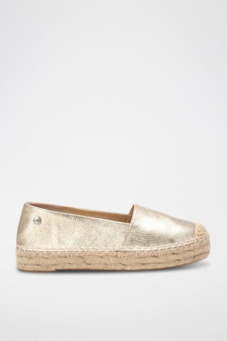 Espadrillas platform in pelle - Dorato