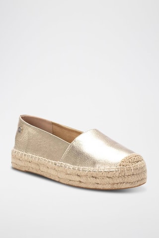 Espadrillas platform in pelle - Dorato