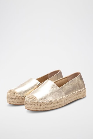 Espadrillas platform in pelle - Dorato