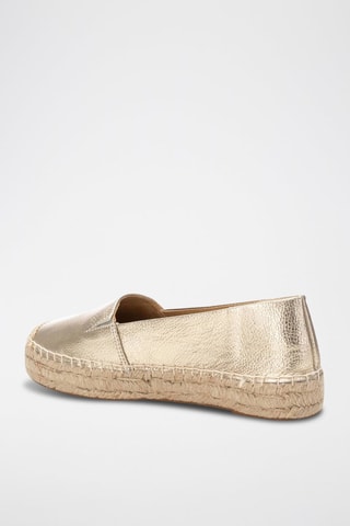 Espadrillas platform in pelle - Dorato