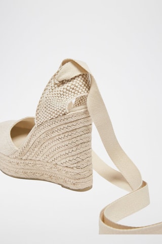 Espadrillas con zeppa - Beige