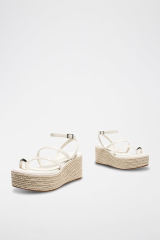 Sandali con zeppa - Bianco