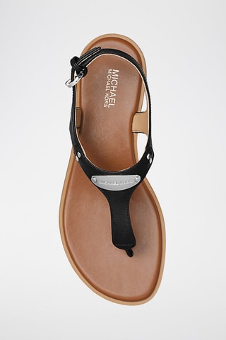 Sandali in pelle Logo - Nero