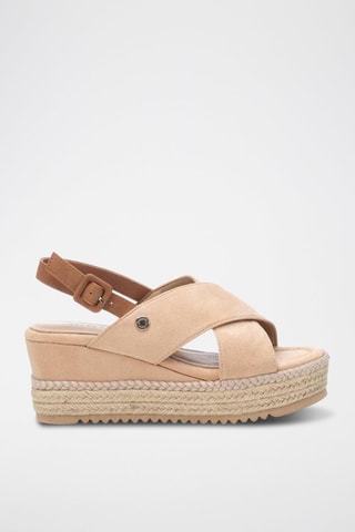 Sandali con zeppa - Beige