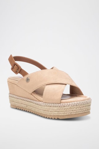 Sandali con zeppa - Beige