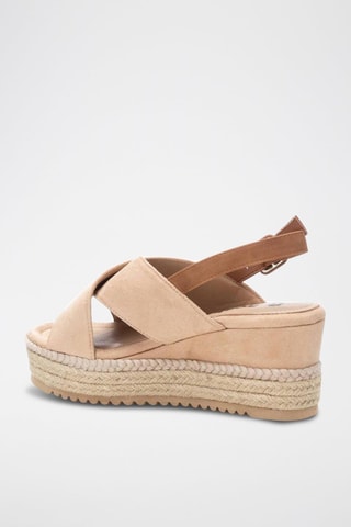 Sandali con zeppa - Beige