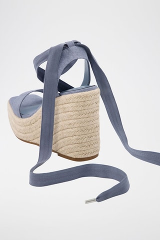 Espadrillas con zeppa - Blu
