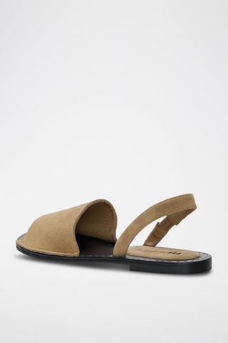 Minorchine in pelle scamosciata - Cammello
