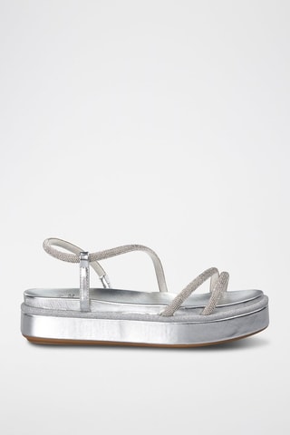 Sandali platform - Argentato