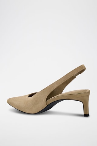 Décolleté in pelle scamosciata - Beige