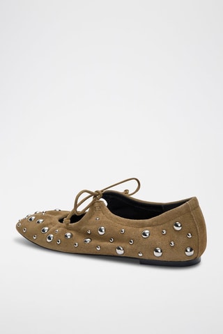 Ballerine in pelle scamosciata - Marrone
