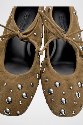 Ballerine in pelle scamosciata - Marrone