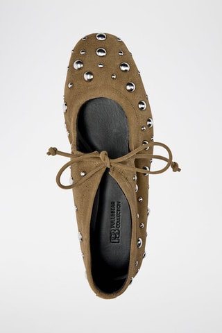 Ballerine in pelle scamosciata - Marrone