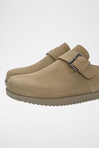 Sabot in pelle scamosciata - Marrone