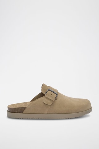 Sabot in pelle scamosciata - Marrone