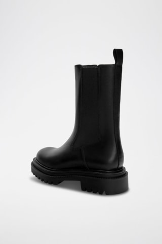 Stivaletti Beatles in pelle - Nero