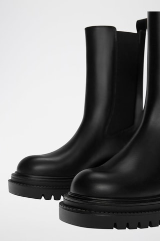 Stivaletti Beatles in pelle - Nero