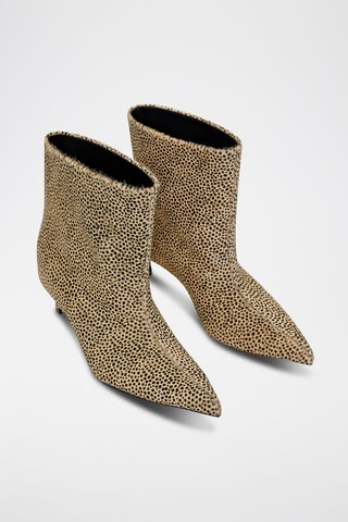 Stivaletti in pelle scamosciata - Beige