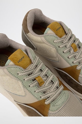 Sneakers in pelle - Kaki e marrone