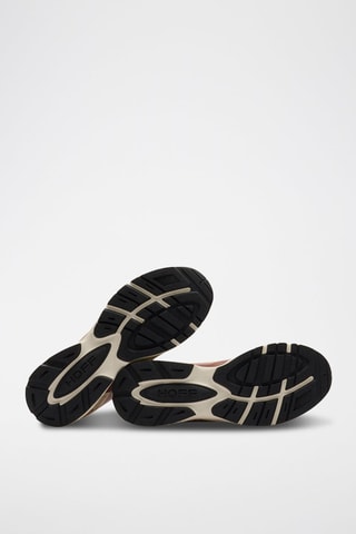 Baskets en cuir Oregon - Beige et orange