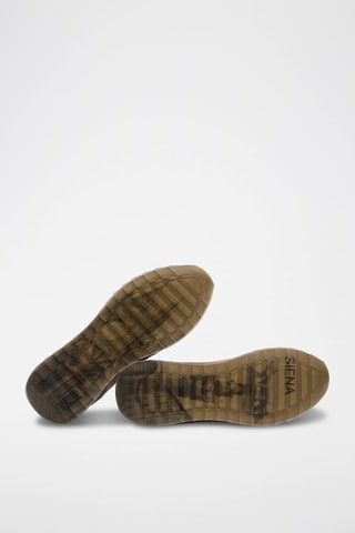 Baskets en cuir Siena - Beige et gris