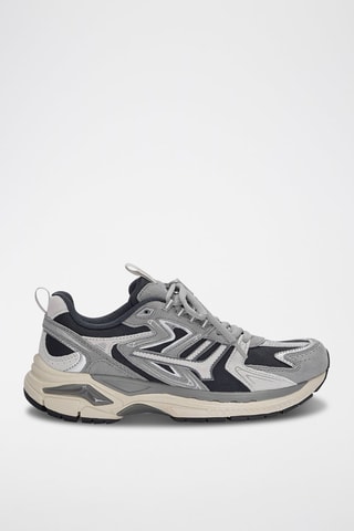 Baskets en nubuck - Gris clair