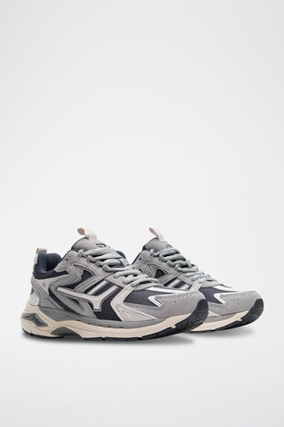 Baskets en nubuck - Gris clair