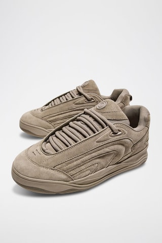 Sneakers in pelle scamosciata - Marrone
