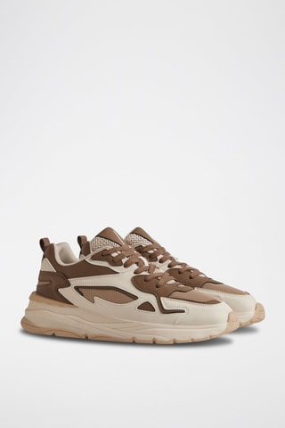 Sneakers platform - Marrone e beige