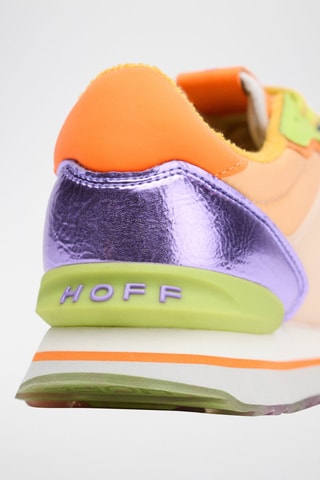 Sneakers in pelle Lychee - Arancione e verde