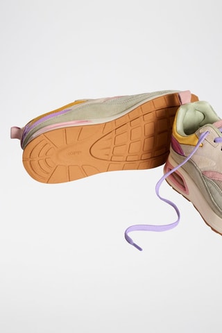 Baskets en cuir Parthenon - Beige et violet
