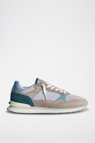 Baskets en cuir Bristol - Bleu et gris