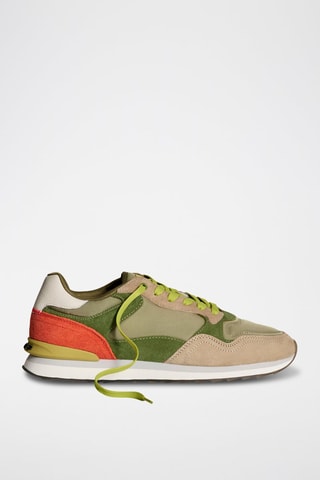 Baskets en cuir Rimini - Vert et beige