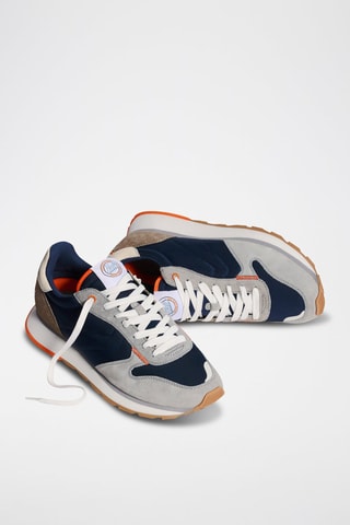 Baskets en cuir Delos - Bleu marine