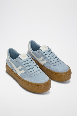 Sneakers in pelle - Azzurro