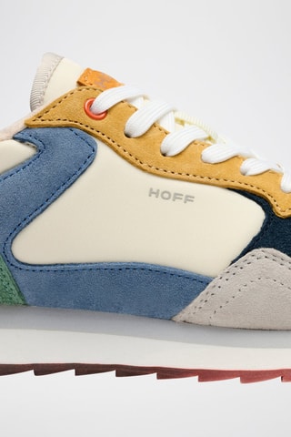 Baskets en cuir Bangkok - Bleu et beige