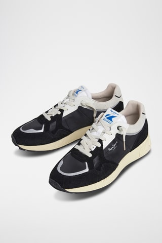 Baskets en cuir Marlon Divided M -  Noir