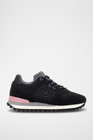 Sneakers in pelle scamosciata - Nero