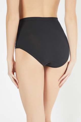 2 Slips Maxi Hoge Taille - Zwart