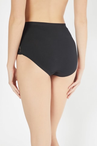 2 Slips Maxi Hoge Taille - Zwart