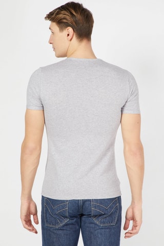 T-shirt Gemêleerd Grijs - Grijs
