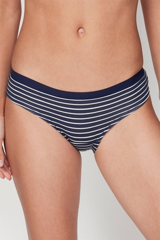 Slip - Marineblauw en Wit - Wit