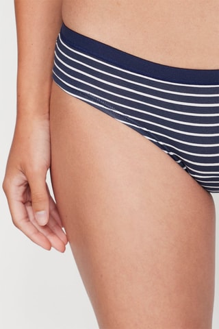 Slip - Marineblauw en Wit - Wit