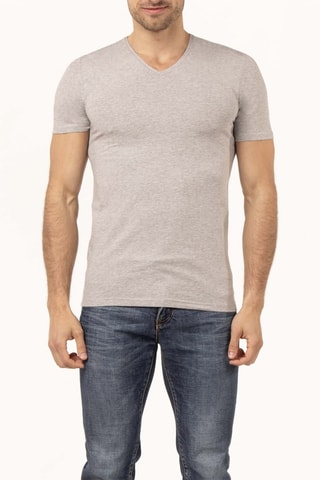 T-shirt - Gemêleerd Lichtgrijs - Grijs
