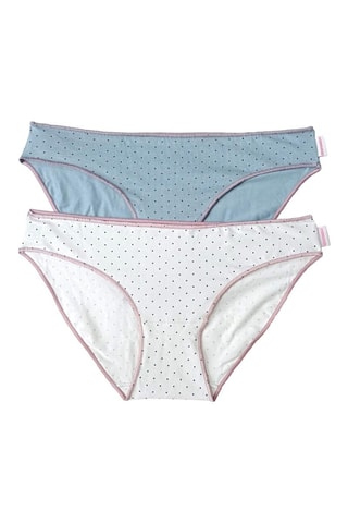 2 Slips - Blauw - Wit en blauw