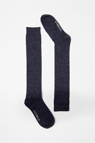 Lange Sokken - Marineblauw - Blauw