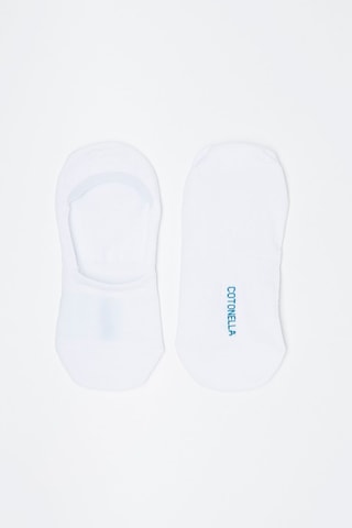 3 Paar Enkelsokken Wit - Wit en blauw